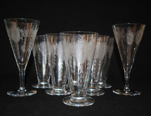 Tiffin Classic "Dancing Lady" Water Goblets & Iced Tea Tumblers