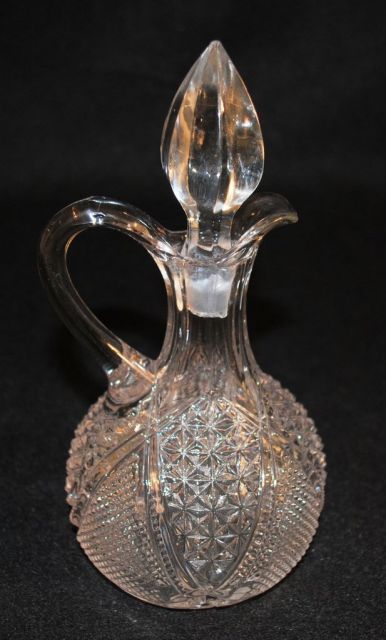Heisey Crystal "Fandango" Oil Cruet & Stopper