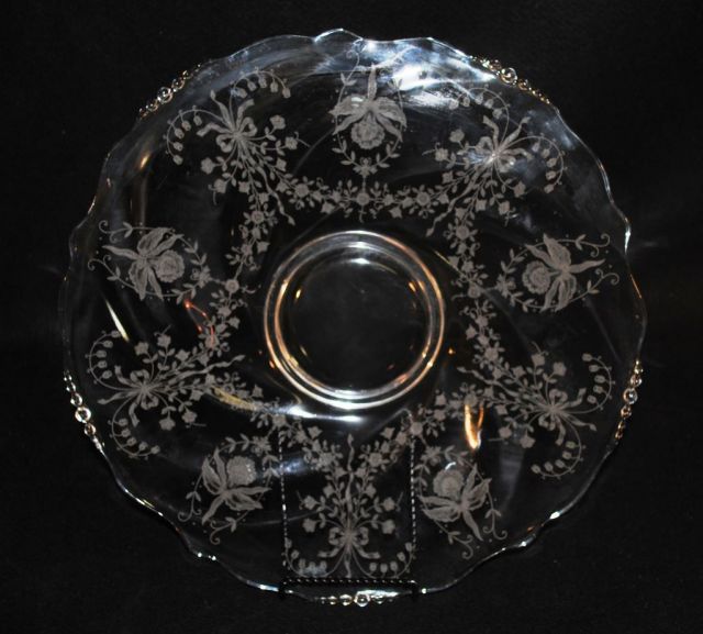Heisey Crystal "Orchid" Cabaret/Torte Plate
