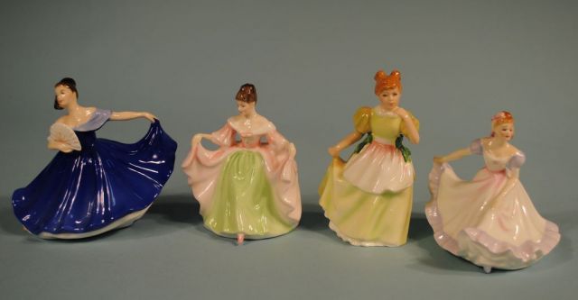 4 Royal Doulton Ladies: "Ninette", "Elaine", "Sara", "Young Melody"