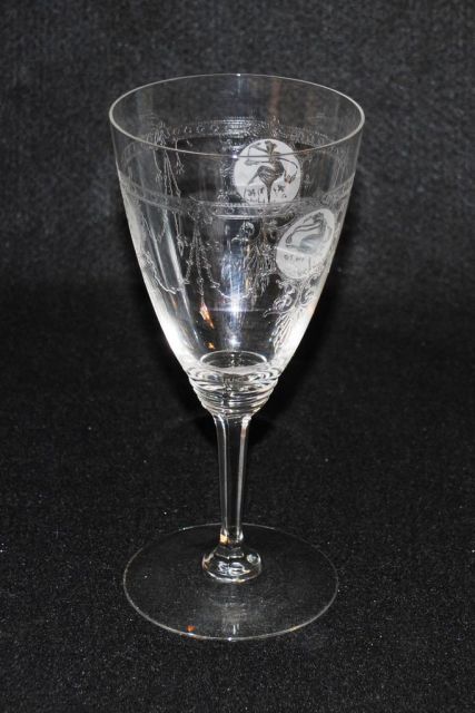 6 Heisey "Pied Piper" Water Goblets