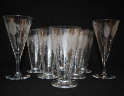 Tiffin Classic "Dancing Lady" Water Goblets & Iced Tea Tumblers