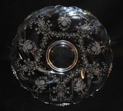 Heisey Crystal "Orchid" Cabaret/Torte Plate