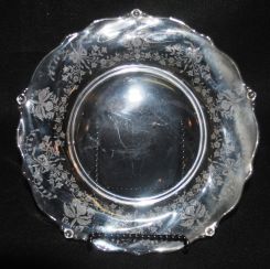 Set of 4 Heisey Crystal "Orchid" Salad Plates