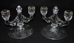 Pair Heisey Crystal 
